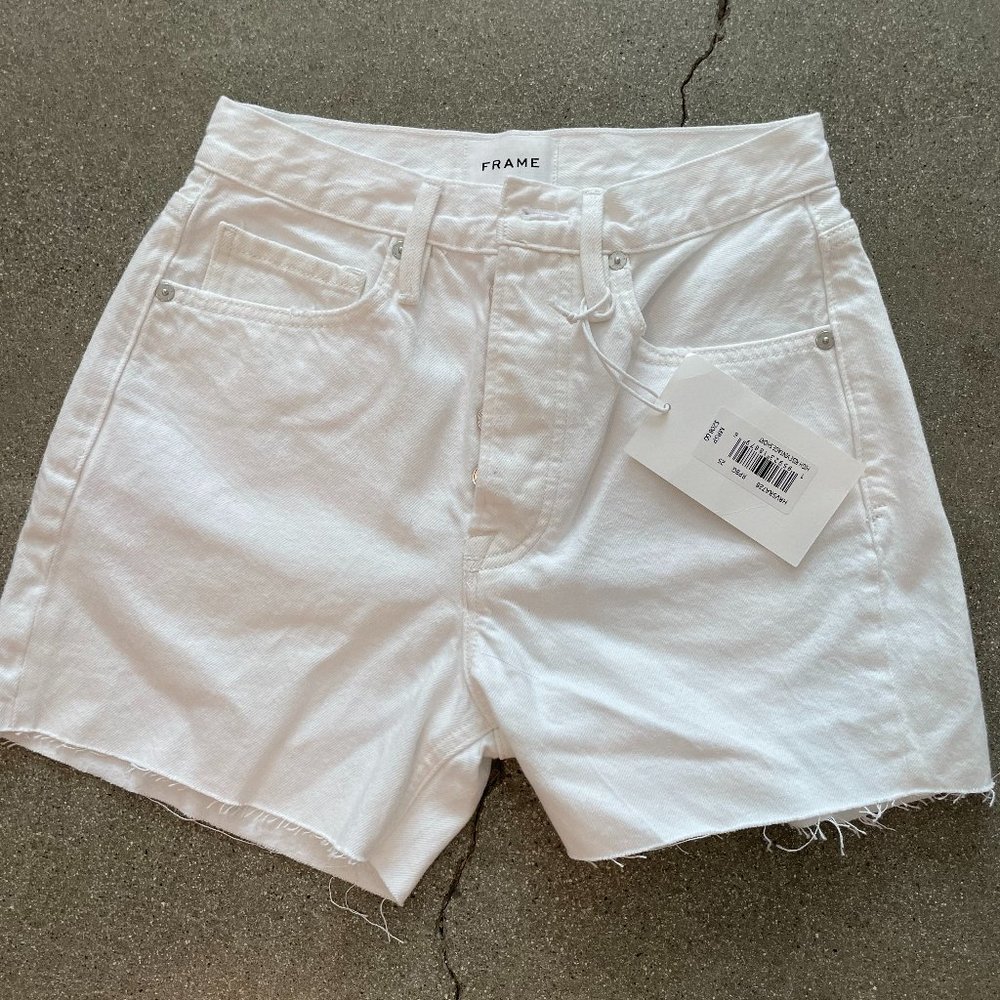 Frame High Rise Vintage Short White - Picture 4 of 7
